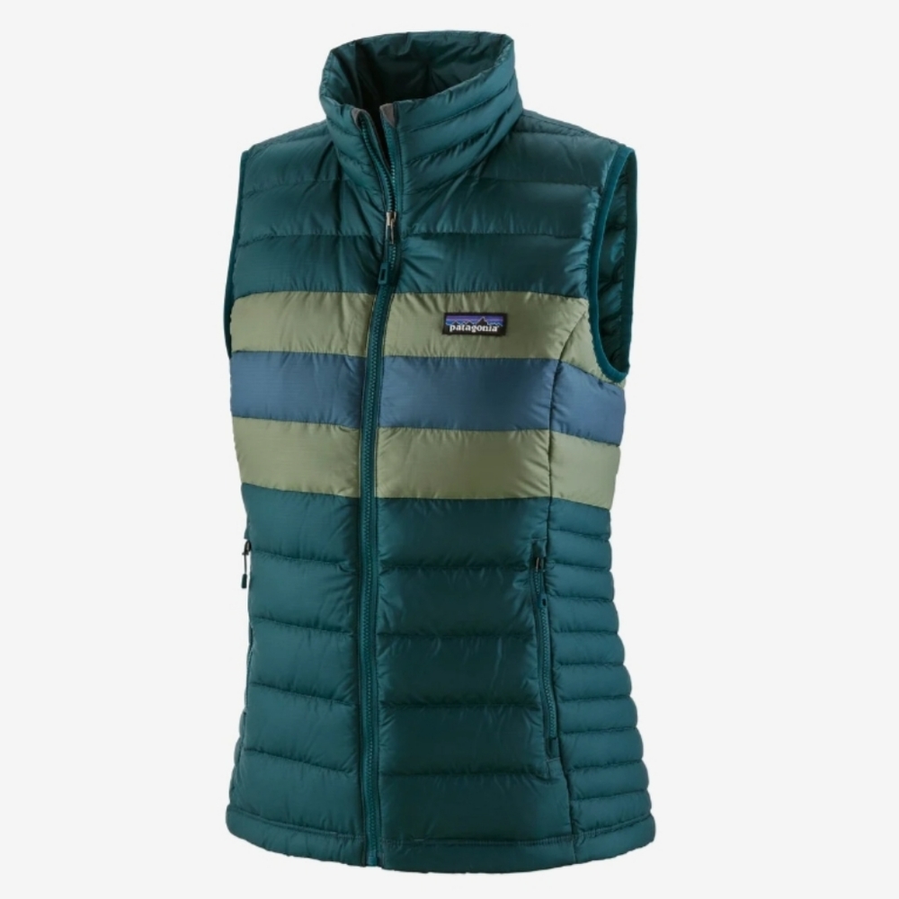 Patagonia Teal, Olive & Blue Down Vest